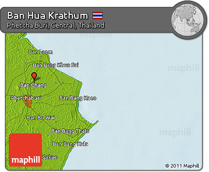 Physical 3D Map of Ban Hua Krathum