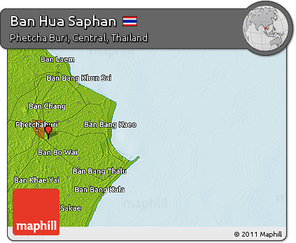 Physical 3D Map of Ban Hua Saphan