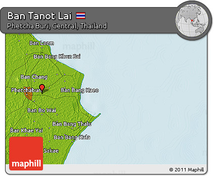 Physical 3D Map of Ban Tanot Lai