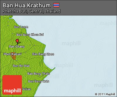 Physical 3D Map of Ban Hua Krathum