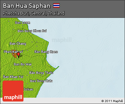 Physical 3D Map of Ban Hua Saphan