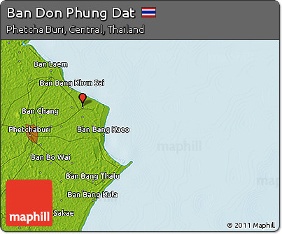 Physical 3D Map of Ban Don Phung Dat