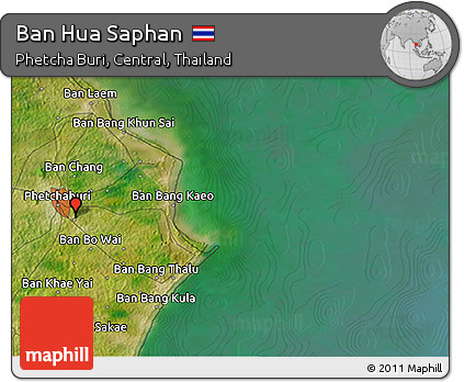 Satellite 3D Map of Ban Hua Saphan