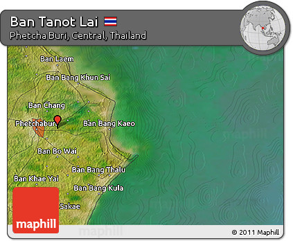 Satellite 3D Map of Ban Tanot Lai