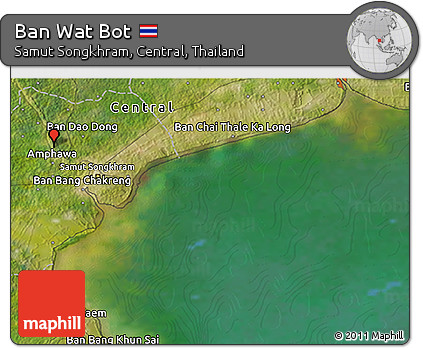 Satellite 3D Map of Ban Wat Bot
