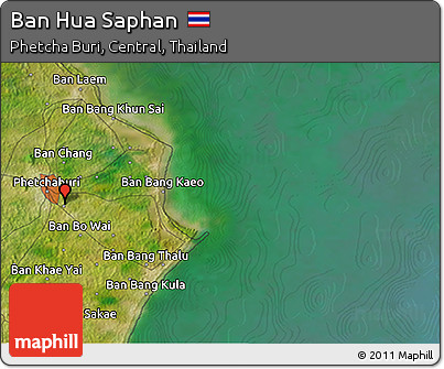 Satellite 3D Map of Ban Hua Saphan