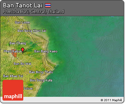 Satellite 3D Map of Ban Tanot Lai