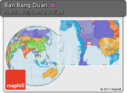 Political Location Map of Ban Bang Duan