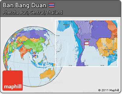 Political Location Map of Ban Bang Duan