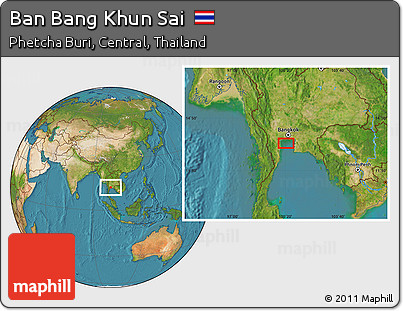 Satellite Location Map of Ban Bang Khun Sai