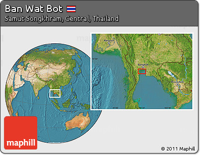 Satellite Location Map of Ban Wat Bot