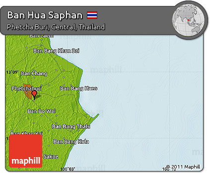 Physical Map of Ban Hua Saphan