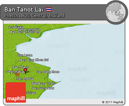 Physical Panoramic Map of Ban Tanot Lai