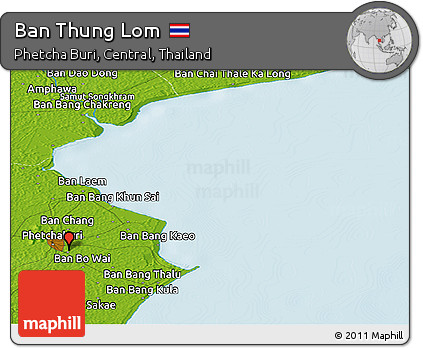 Physical Panoramic Map of Ban Thung Lom