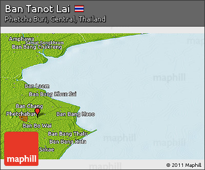 Physical Panoramic Map of Ban Tanot Lai