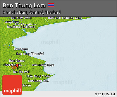 Physical Panoramic Map of Ban Thung Lom