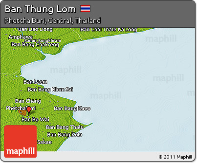 Physical Panoramic Map of Ban Thung Lom