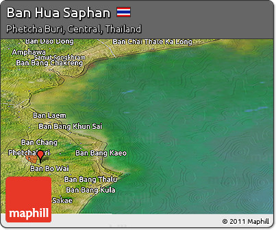 Satellite Panoramic Map of Ban Hua Saphan