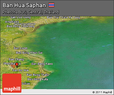 Satellite Panoramic Map of Ban Hua Saphan