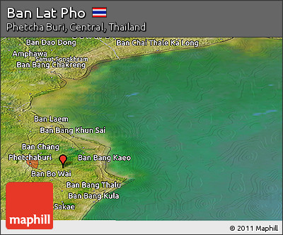 Satellite Panoramic Map of Ban Lat Pho