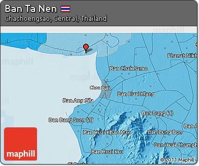 Political 3D Map of Ban Ta Nen