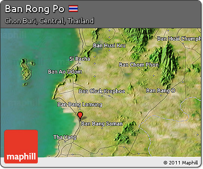 Satellite 3D Map of Ban Rong Po