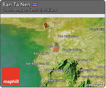 Satellite 3D Map of Ban Ta Nen