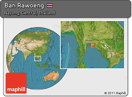 Satellite Location Map of Ban Rawoeng