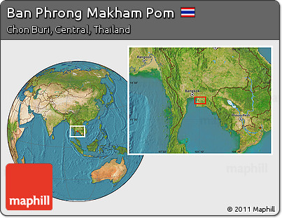 Satellite Location Map of Ban Phrong Makham Pom
