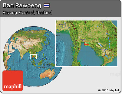 Satellite Location Map of Ban Rawoeng