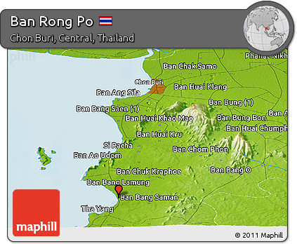 Physical Panoramic Map of Ban Rong Po