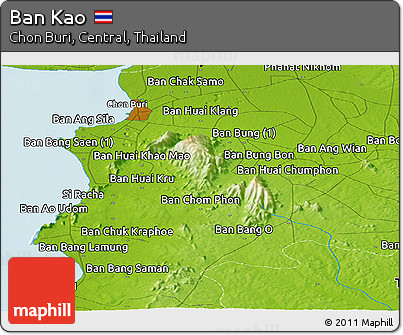 Physical Panoramic Map of Ban Kao