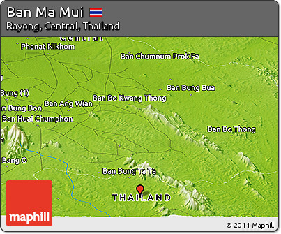Physical Panoramic Map of Ban Ma Mui
