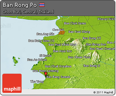 Physical Panoramic Map of Ban Rong Po