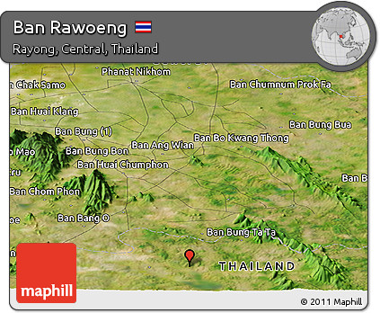 Satellite Panoramic Map of Ban Rawoeng