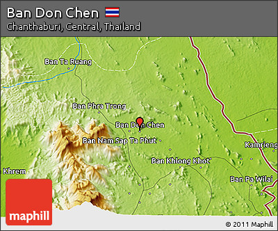 Physical 3D Map of Ban Don Chen