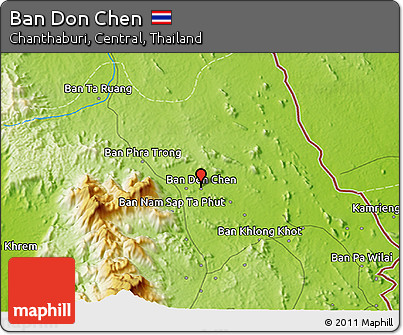 Physical 3D Map of Ban Don Chen