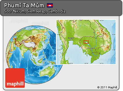 Physical Location Map of Phumĭ Ta Mŭm