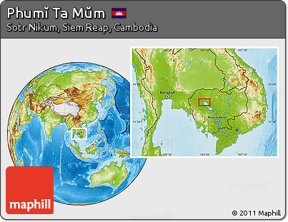 Physical Location Map of Phumĭ Ta Mŭm