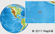 Physical Location Map of the area around 13° 13' 56" N, 106° 10' 30" W