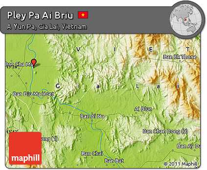 Physical Map of Pley Pa Ai Briu