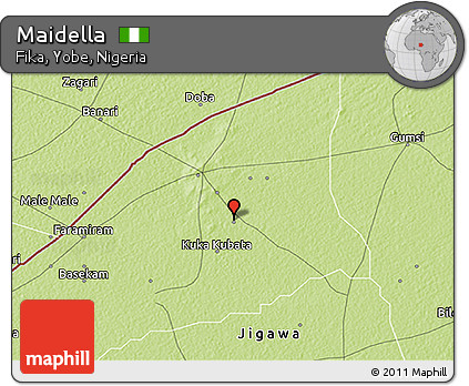 Physical 3D Map of Maidella