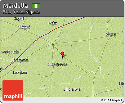 Physical 3D Map of Maidella