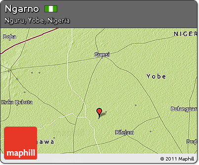 Physical 3D Map of Ngarno