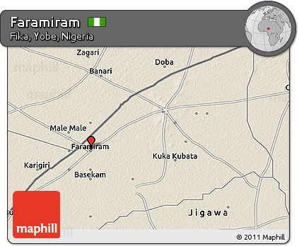 Shaded Relief 3D Map of Faramiram