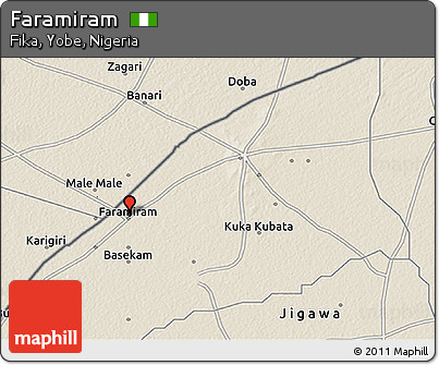 Shaded Relief 3D Map of Faramiram