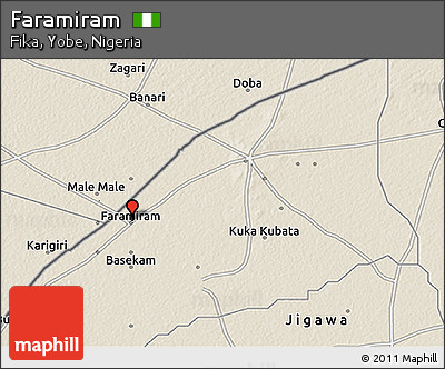 Shaded Relief 3D Map of Faramiram