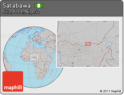 Gray Location Map of Satabawa
