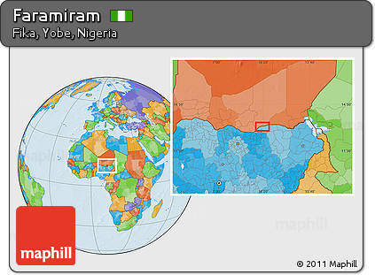 Political Location Map of Faramiram