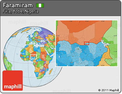 Political Location Map of Faramiram